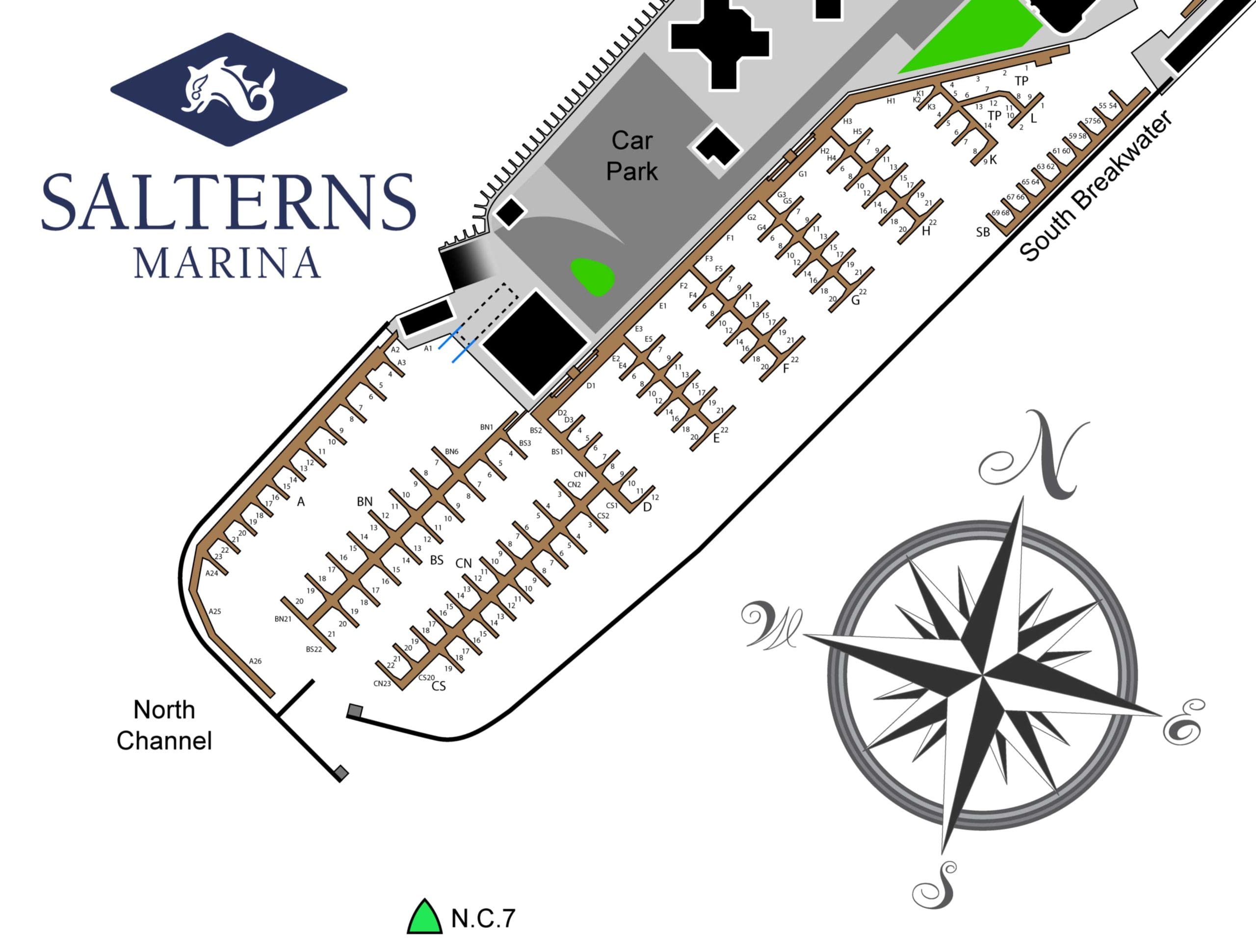 map of salterns marina